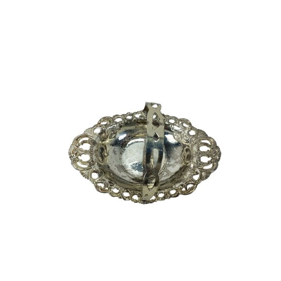 Antique Yamatogumi Silverplate Ornate Basket Japan - Picture 2 of 7